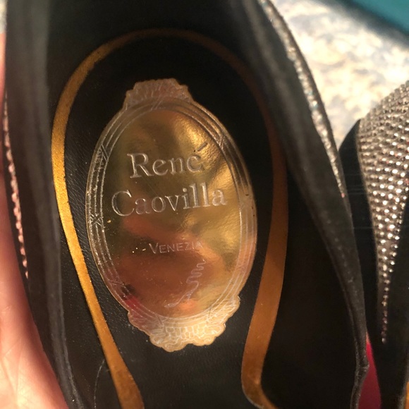 Rene Caovilla Suede Leather Crystal High Heels, 35 - Picture 6 of 11